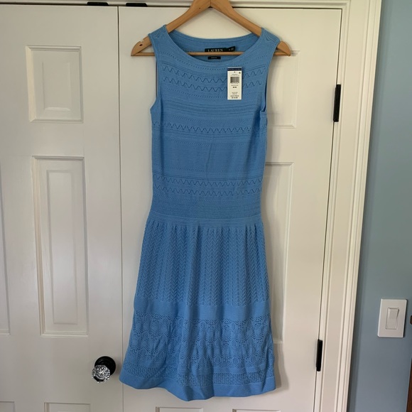 Lauren Ralph Lauren Dresses & Skirts - NWT Ralph Lauren lt blue lined knit dress size M